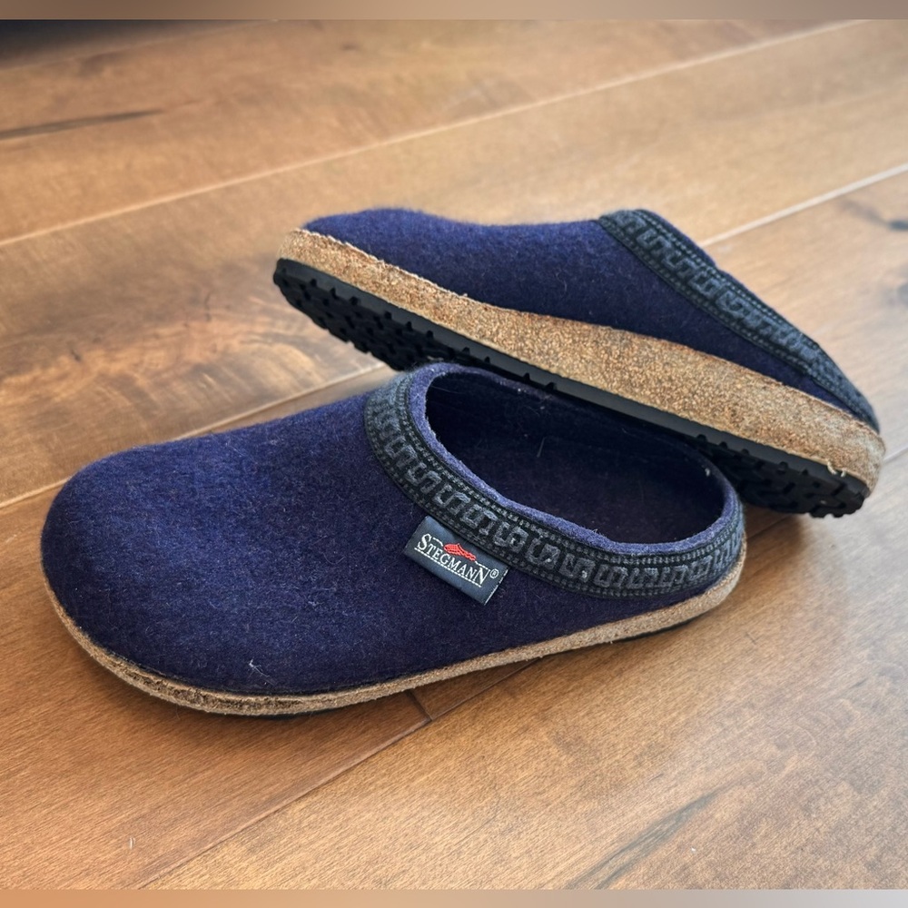 Stegmann Original 108 Wool Clogs in Navy 6 / 36